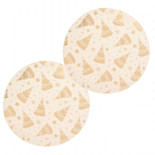 Lot de 2 sets de table en velours SAPIN - Or