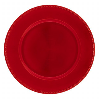 Lot de 12 assiettes de présentation CHAMONIX - Rouge