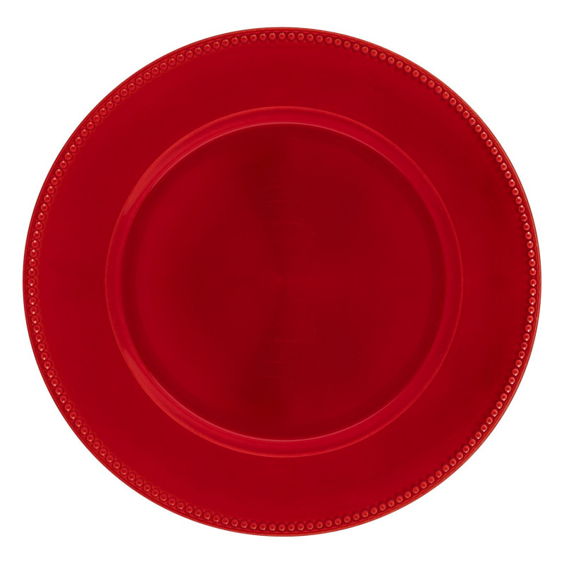 Lot de 12 assiettes de présentation CHAMONIX - Rouge