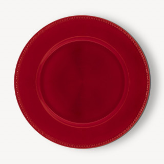 Lot de 12 assiettes de présentation CHAMONIX - Rouge