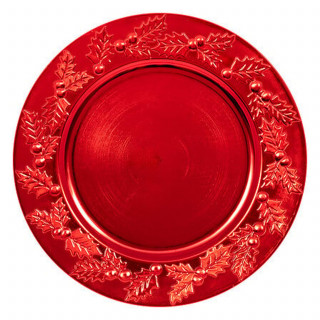 Lot de 12 assiettes de présentation HOUX - Rouge