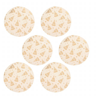 Lot de 6 sets de table en velours SAPIN - Or