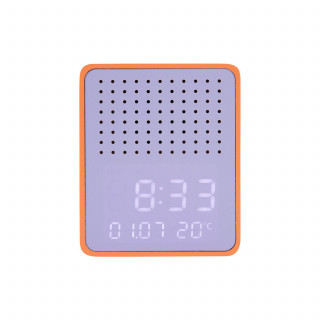 Réveil haut-parleur Bluetooth FUNKY VIBES - Orange et violet