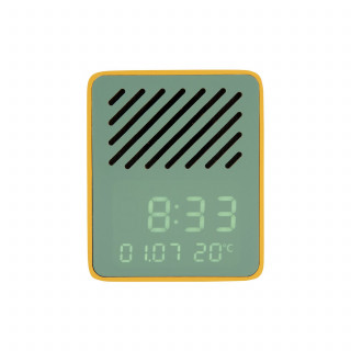 Réveil haut-parleur Bluetooth FUNKY VIBES - Jaune et vert