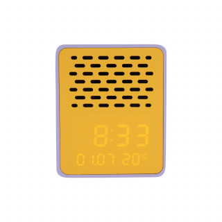 Réveil haut-parleur Bluetooth FUNKY VIBES - Violet et jaune