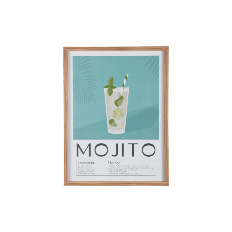 Affiche encadrée COCKTAIL - 31,5 x 41,5 cm - Bleu clair Affiche encadrée COCKTAIL - 31,5 x 41,5 cm - Bleu clair