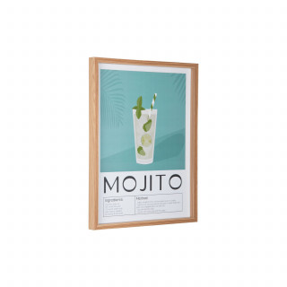 Affiche encadrée COCKTAIL - 31,5 x 41,5 cm - Bleu clair Affiche encadrée COCKTAIL - 31,5 x 41,5 cm - Bleu clair