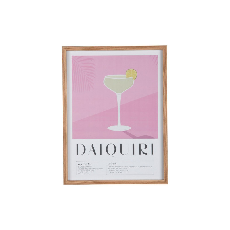 Affiche encadrée COCKTAIL - 31,5 x 41,5 cm - Rose Affiche encadrée COCKTAIL - 31,5 x 41,5 cm - Rose