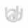Bougeoir Anneaux moyen LOOPA - Blanc
