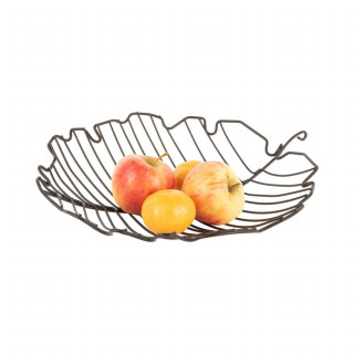 Corbeille à fruits en forme de feuille FOLIA - Noir