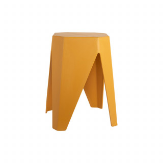 Tabouret d'appoint empilable CHERISH - Jaune Moutarde