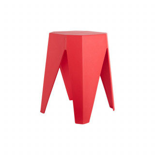 Tabouret d'appoint empilable CHERISH - Rouge Tabouret d'appoint empilable CHERISH - Rouge