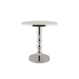 Table d'appoint en aluminium chromé ORION - Argent