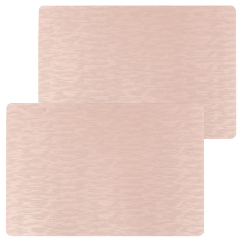 Lot de 2 sets de table CHARLY - 49 x 33 cm - Rose Lot de 2 sets de table CHARLY - 49 x 33 cm - Rose