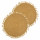 Lot de 2 sets de tables ronds en jute FILI - Diam. 38 cm - Marron