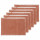 Lot de 6 sets de table en coton rouge terracotta - 45 x 30 cm - MAHA