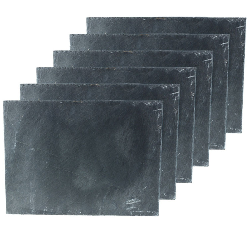 Lot 6x Set de table en ardoise