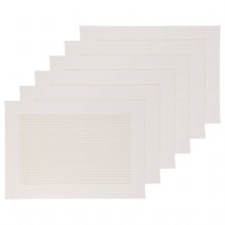 Lot 6x Set de table Rect - 50 x 35 cm - Beige