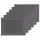 Lot 6x Set de table Rect - 50 x 35 cm - Gris foncé