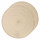 Lot de 2 sets de table tressés ronds beige - Diam. 38 cm