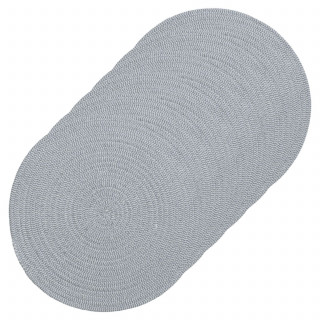 Lot de 6 sets de table rond en coton Alana - Diam. 38 cm - Gris