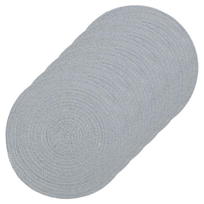 Lot de 6 sets de table rond en coton Alana - Diam. 38 cm - Gris