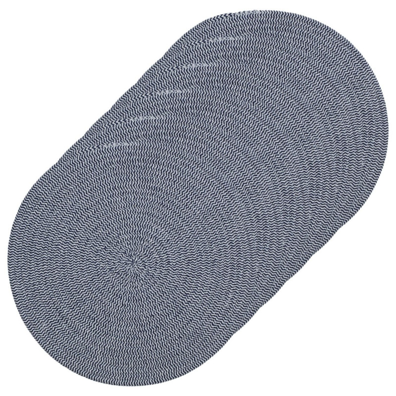 Lot de 6 sets de table rond en coton Alana - Diam. 38 cm - Bleu