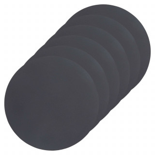 Lot de 6 sets de table rond Okaloo - Diam 38 cm - Gris