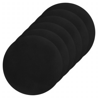 Lot de 6 sets de table rond Okaloo - Diam 38 cm - Noir
