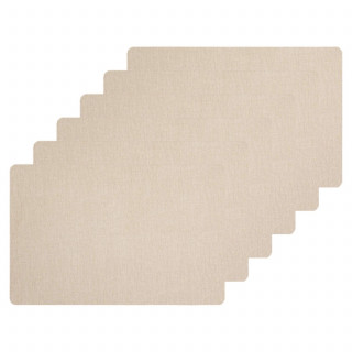 Lot de 6 sets de table rectangulaire Lake - 45 x 30 cm - Beige