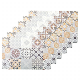 Lot 6x Set de table Miles Ocre - 28 x 43 cm - Beige
