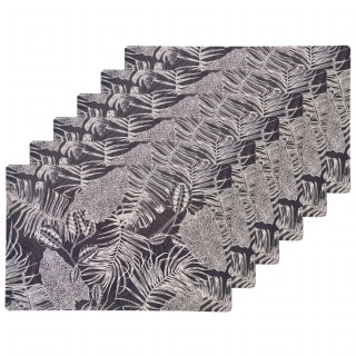 Lot de 6 sets de table Vitali - 28 x 43 cm - Argent