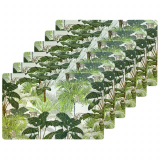 Lot de 6 sets de table Monkey - 28 x 43 cm - Vert