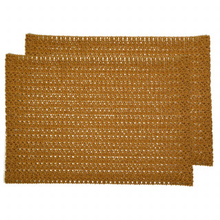 Lot de 2 sets de tables rectangles en jute TORSA - 31 x 45 cm - Marron