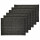 Lot de 6 sets de tables rectangles en jute TORSA - 31 x 45 cm - Noir