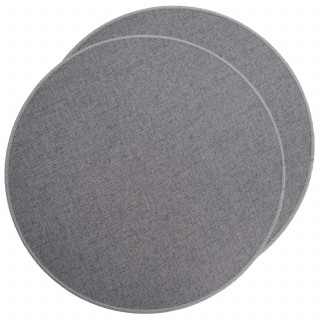 Lot de 2 sets de table tissés antidérapants - Gris