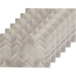 Lot de 6 sets de table effet chevrons AUTHENTIQUE - 45 x 30 cm