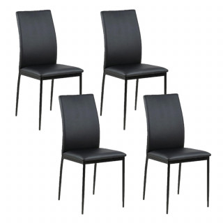 Lot de 4 chaises de salle à manger MIDENA - Noir