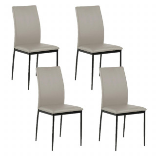 Lot de 4 chaises de salle à manger MIDENA - Taupe