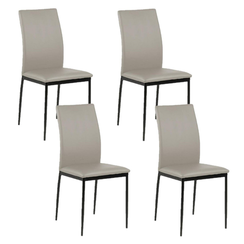 Lot de 4 chaises de salle à manger MIDENA - Taupe