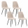 Lot de 4 chaises de salle à manger CLELIA - Beige