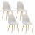Lot de 4 chaises de salle à manger CLELIA - Gris clair