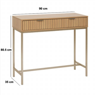 Console 2 tiroirs en bois TASSO - Marron