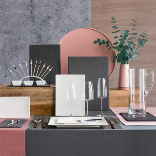 Assiette en Ardoise - 20 x 30 cm mise en situation