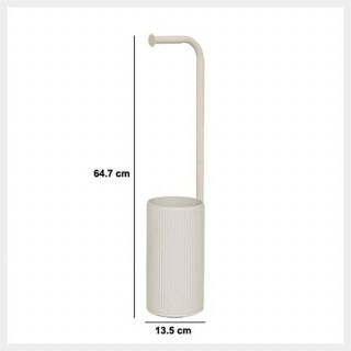 Dérouleur avec réserve pour papier toilette ONYX - Beige