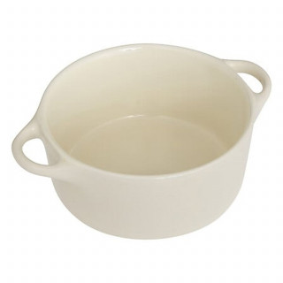 Petite cocotte en céramique - D. 10 cm - Beige