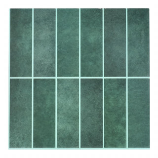 4 crédences adhésives effet Zellige - 30 x 30 cm - Vert