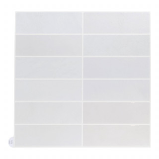 4 crédences adhésives effet Zellige - 30 x 30 cm - Blanc