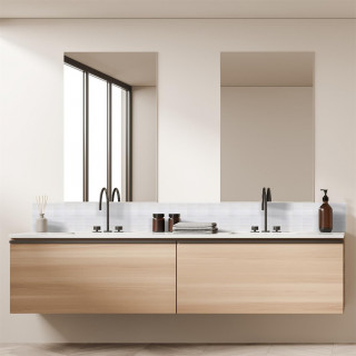 4 crédences adhésives effet Zellige - 30 x 30 cm - Blanc