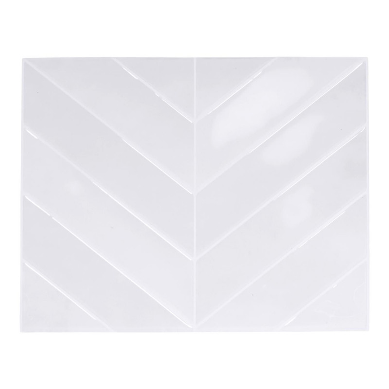 4 crédences adhésives motifs chevrons effet Zellige - 29 x 22,9 cm - Blanc